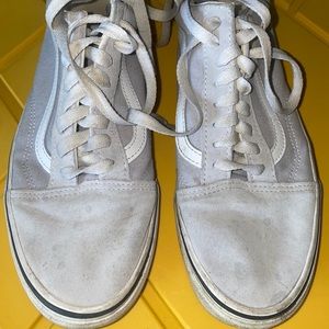 Preowned Vans, Light Gray, Unisex 8 Mens/ 9.5 Womens